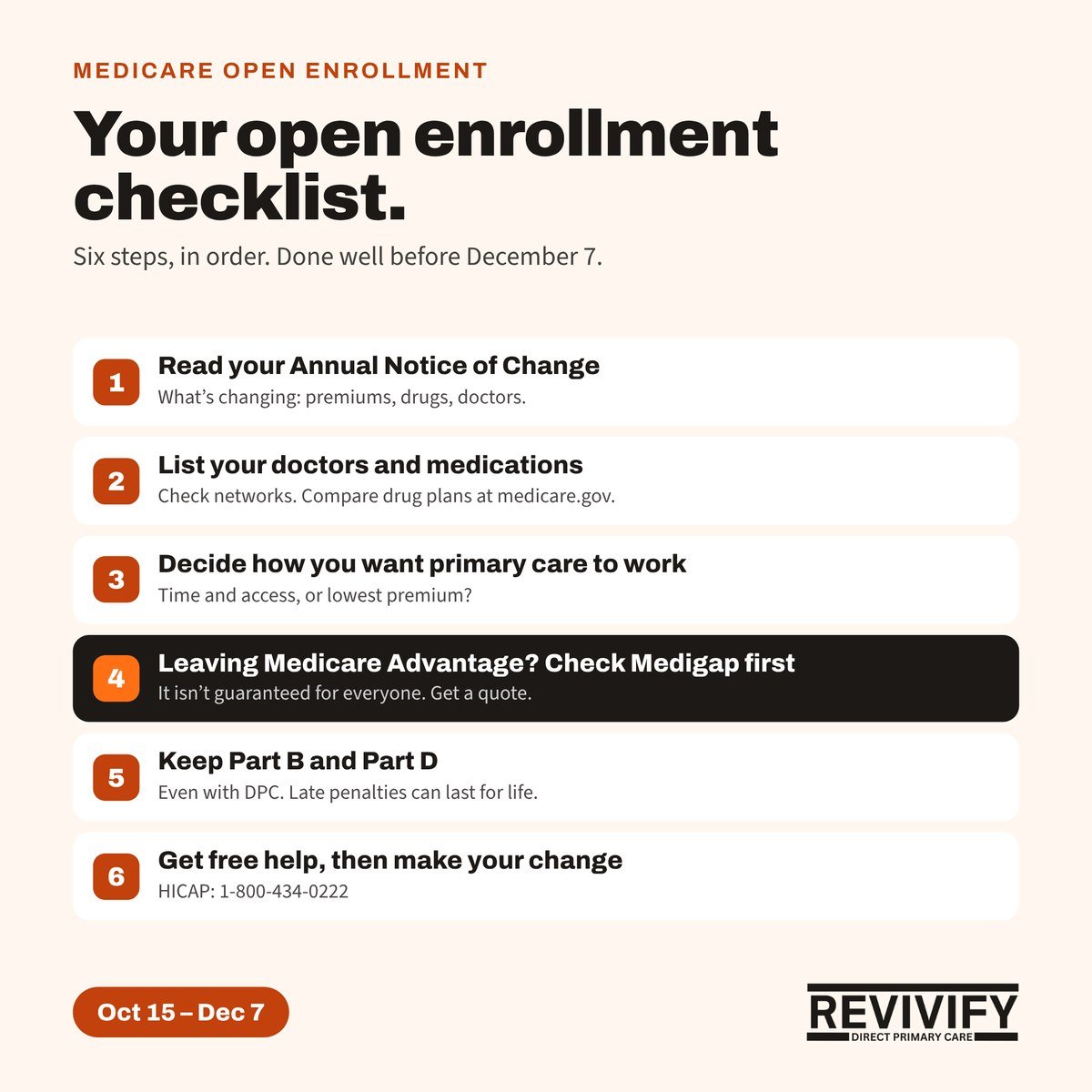 Medicare open enrollment checklist: six steps to finish before December 7